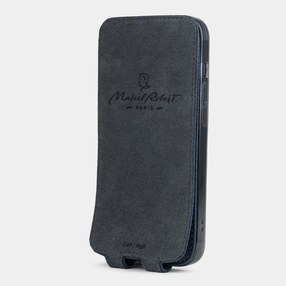 Flip Case iPhone 15 Pro Calf Leather Blue | Marcel Robert - 4
