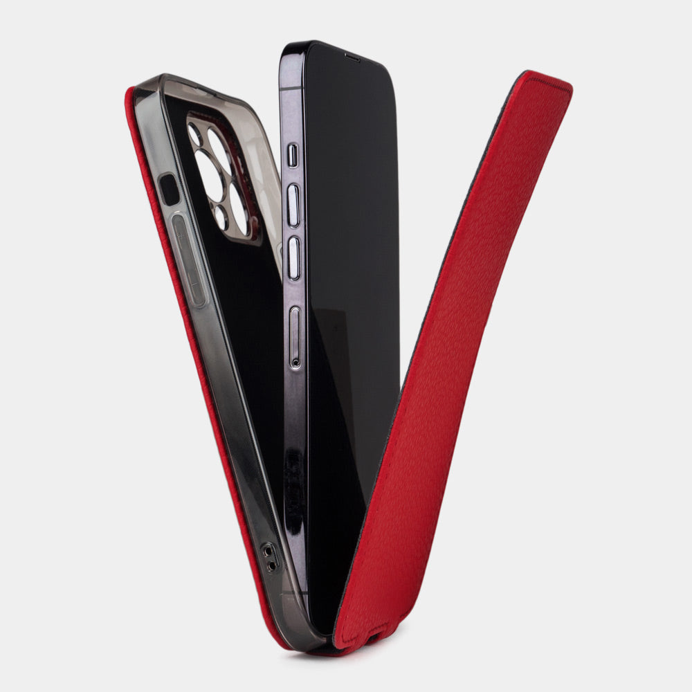 Premium Red Leather Case iPhone 15 Pro Max | Marcel Robert - 1