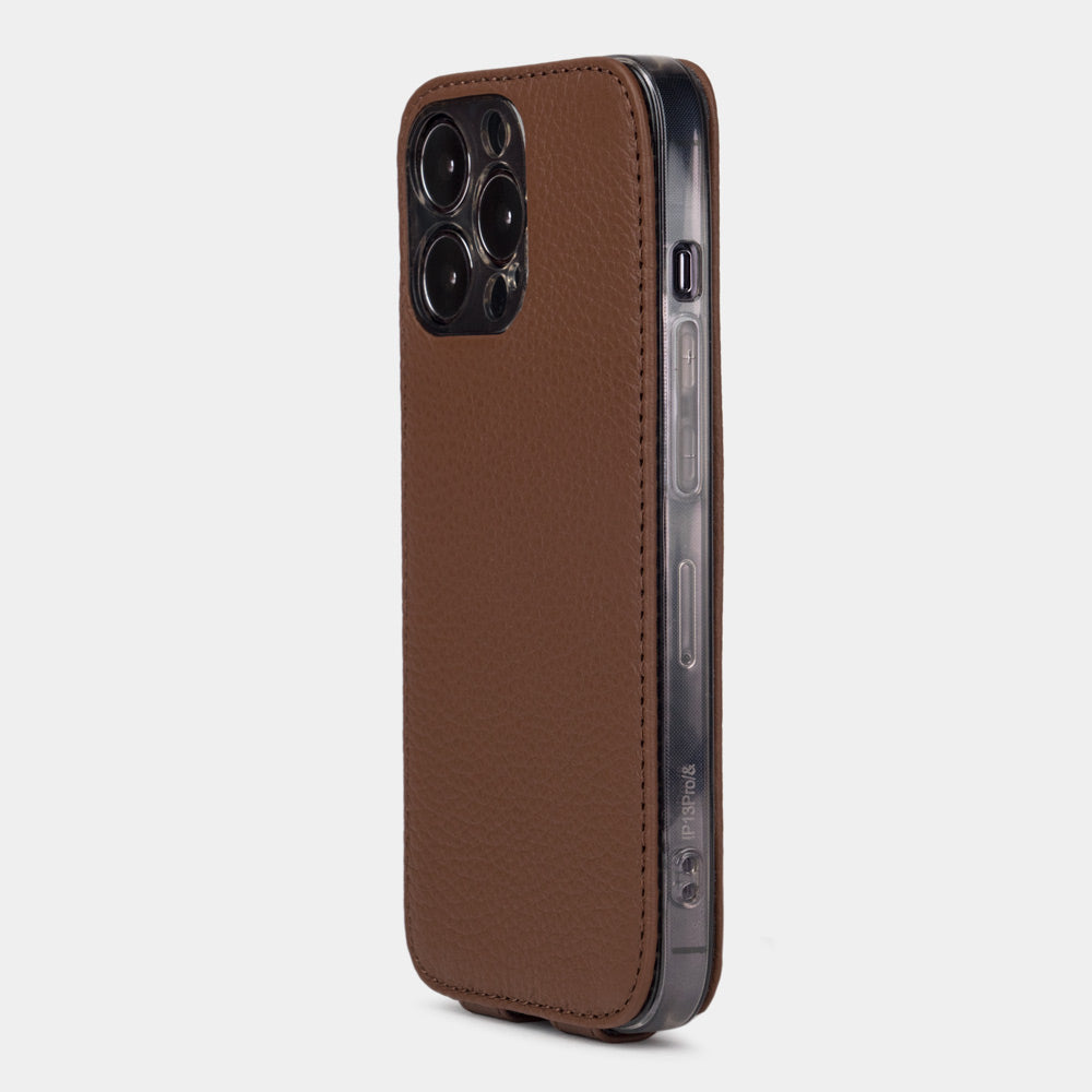 Brown Calf Leather Case for iPhone 14 Pro | Marcel Robert - 2