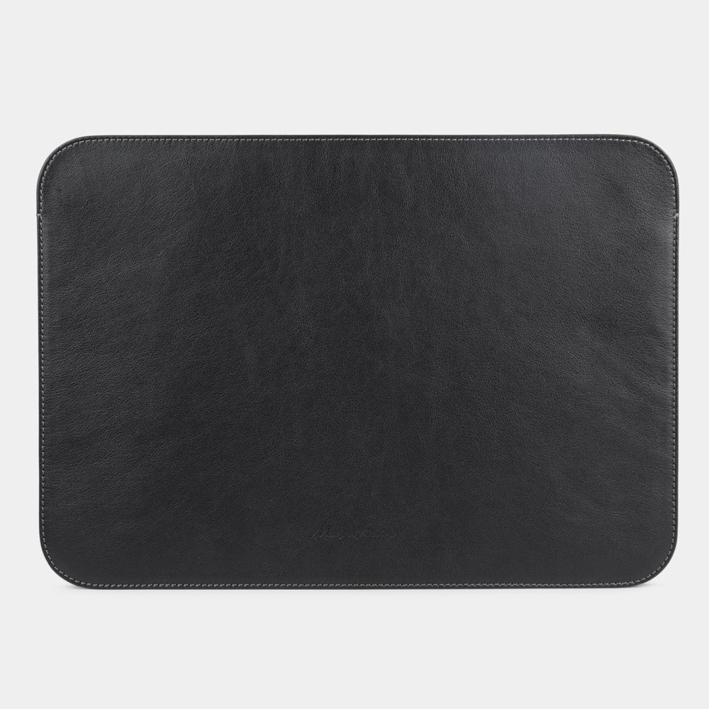 Pouch for Macbook 14'' Natural Black Leather | Marcel Robert - 0