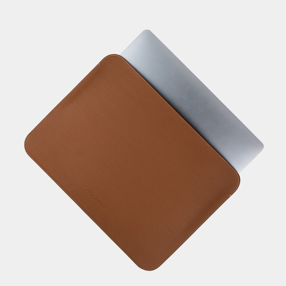 Horizontal Pouch Macbook 14'' Gold Leather | Marcel Robert - 1