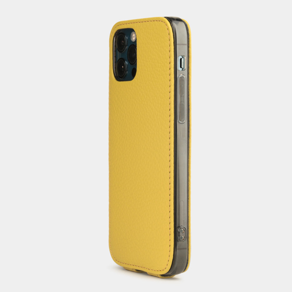 Premium Leather Case iPhone 13 mini Yellow | Marcel Robert - 9