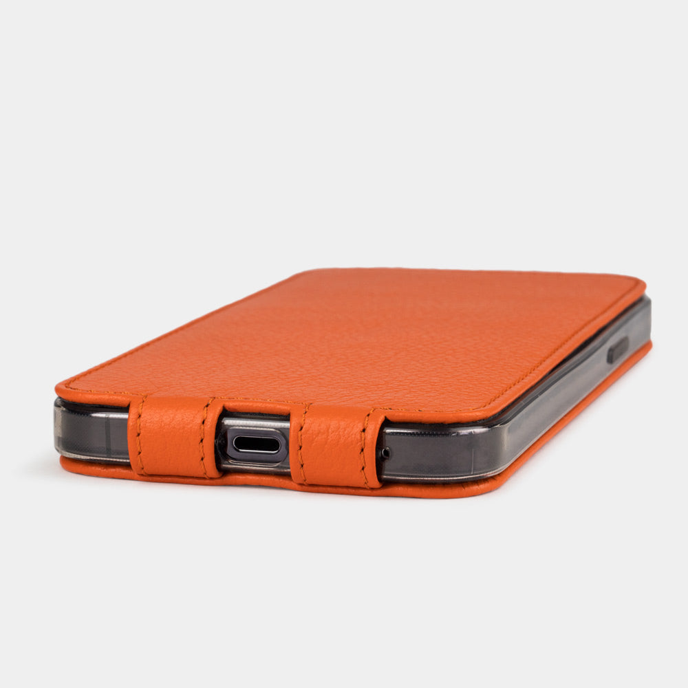 Premium Leather Case iPhone 13 Orange | Marcel Robert - 6