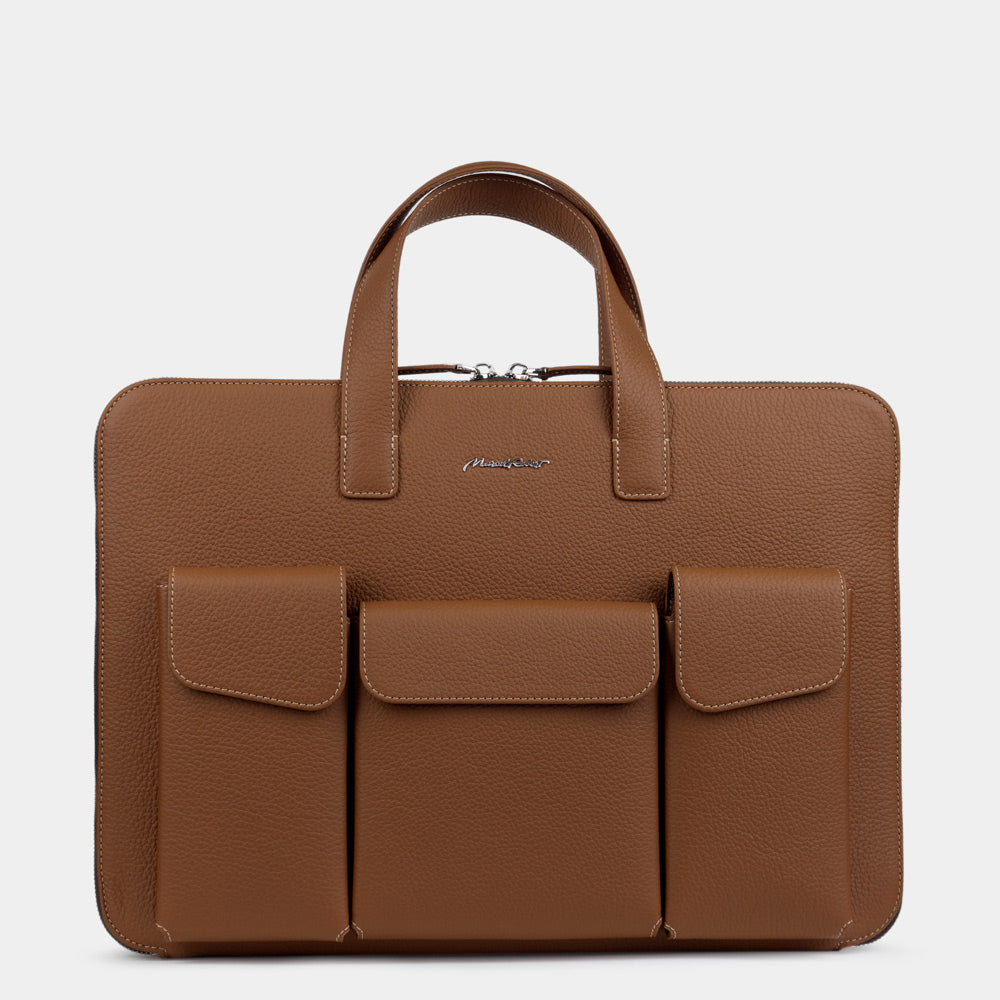 notebook bag 17'' Bocage with pockets gold