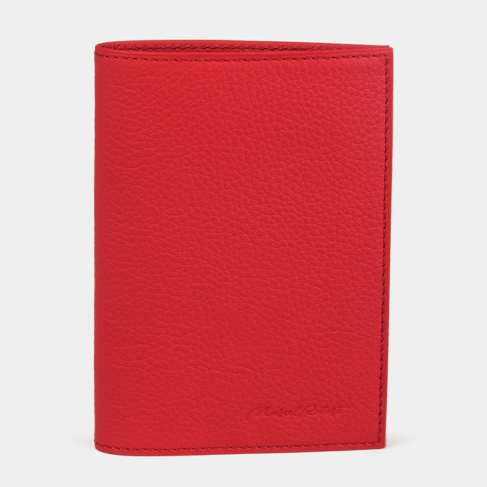 Leather Passport Cover Milano in Red Color | Marcel Robert - 0