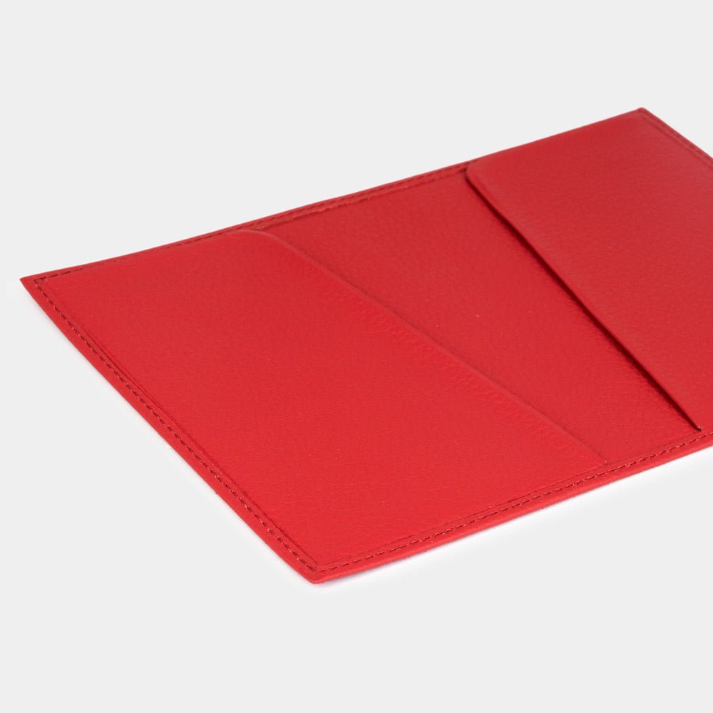 Leather Passport Cover Milano in Red Color | Marcel Robert - 2