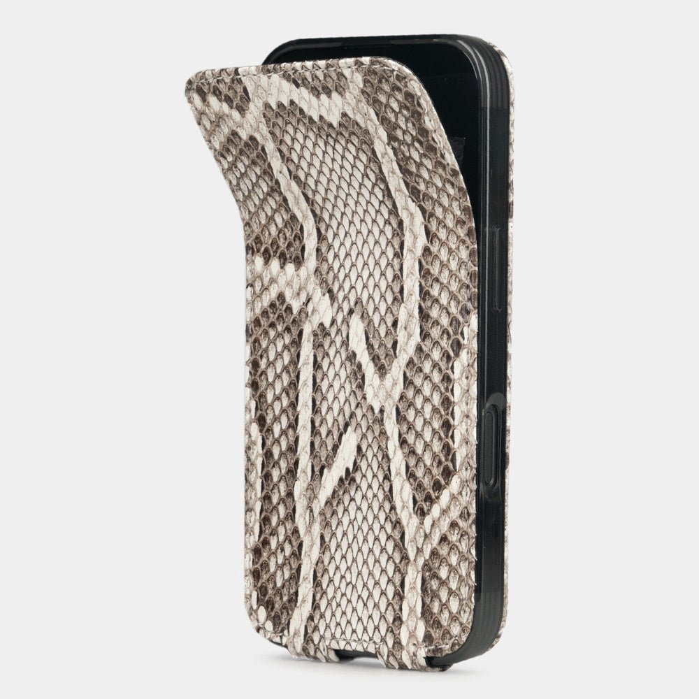 Natural Python Leather Case for iPhone 16 Pro | Marcel Robert - 1