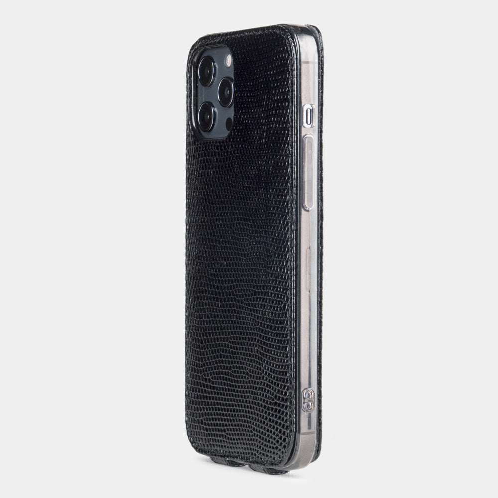 Lizard Leather Case iPhone 12 Pro Max Black | Marcel Robert - 1