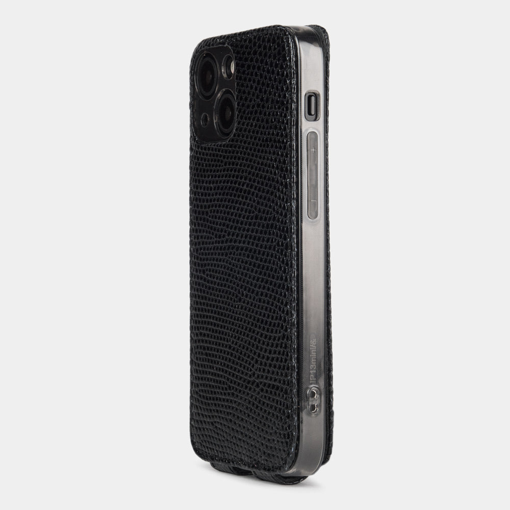 Lizard Leather Case iPhone 13 mini Black | Marcel Robert - 4