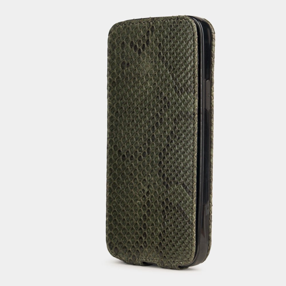 Python Leather Case iPhone 12 mini Green | Marcel Robert - 2