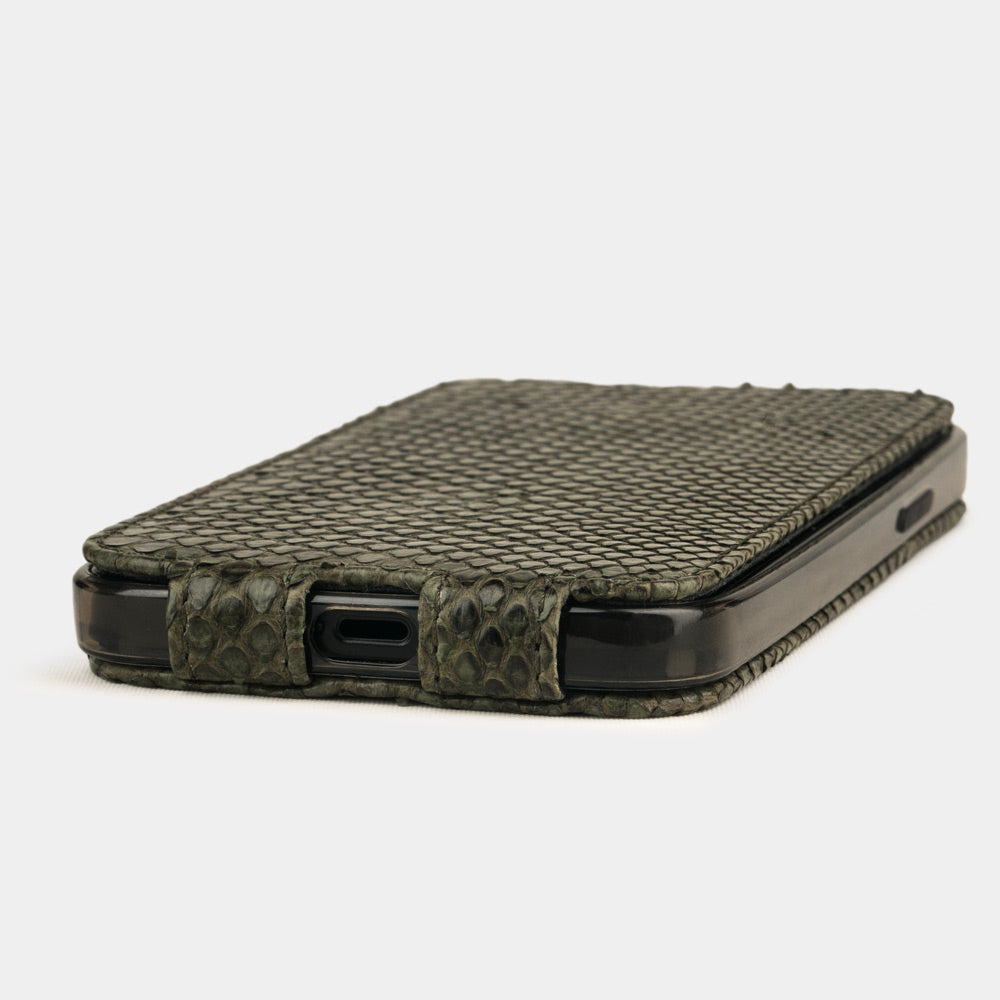 Python Leather Case iPhone 12 mini Green | Marcel Robert - 4