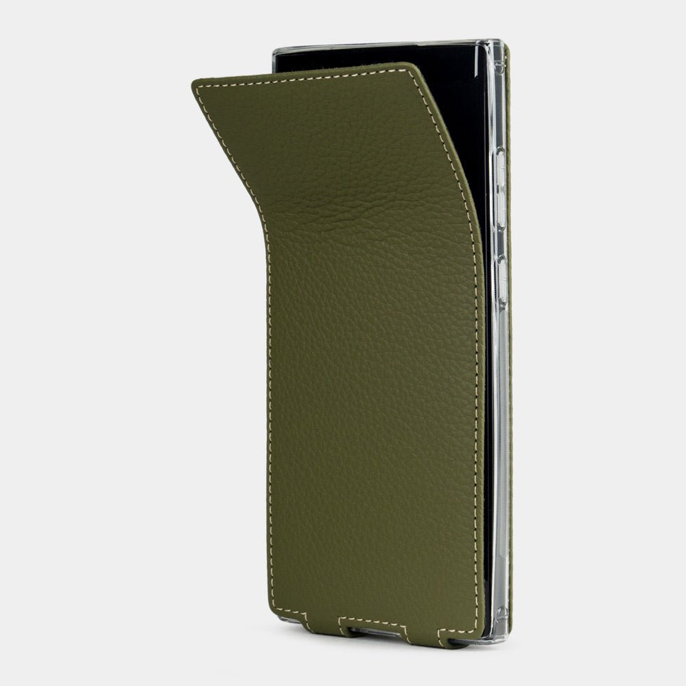 Premium Leather Case Galaxy S23 Ultra Green | Marcel Robert - 2