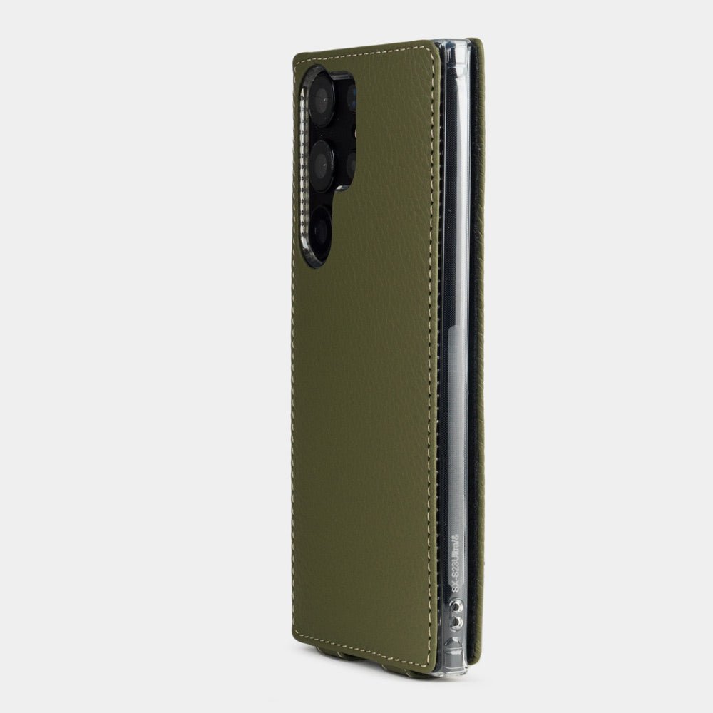 Premium Leather Case Galaxy S23 Ultra Green | Marcel Robert - 1