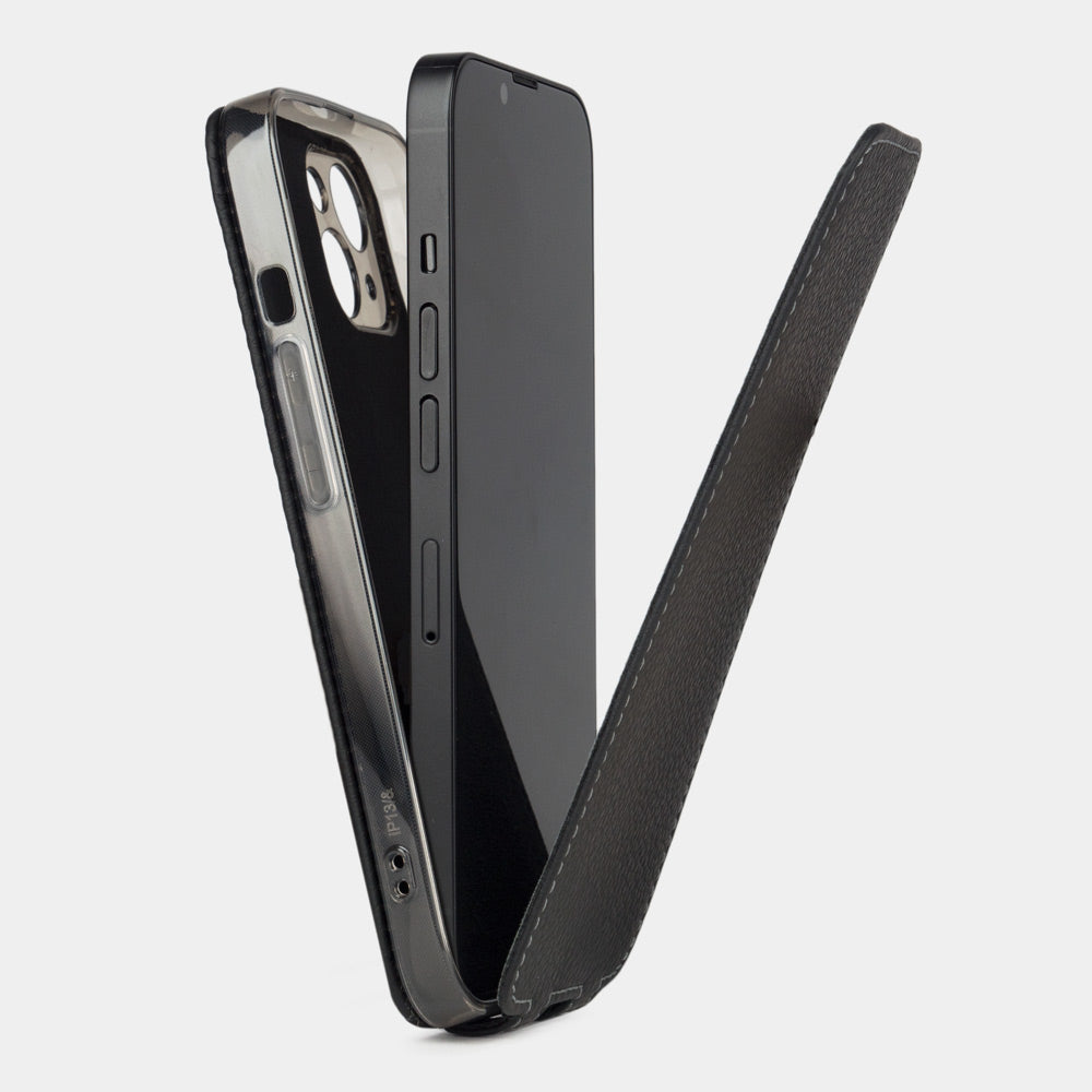 Elegant Leather Case iPhone 13 Black | Marcel Robert - 3