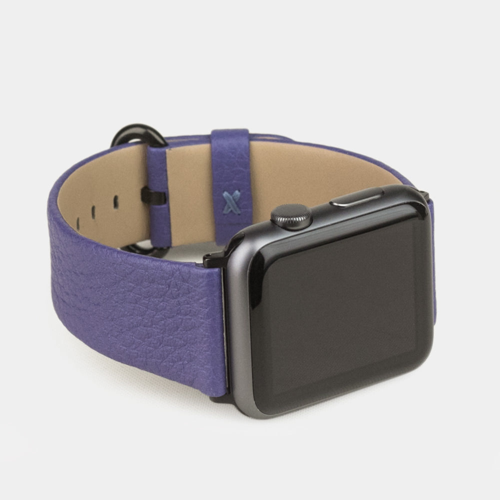 Leather Strap Apple Watch 41/42mm Purple | Marcel Robert - 10