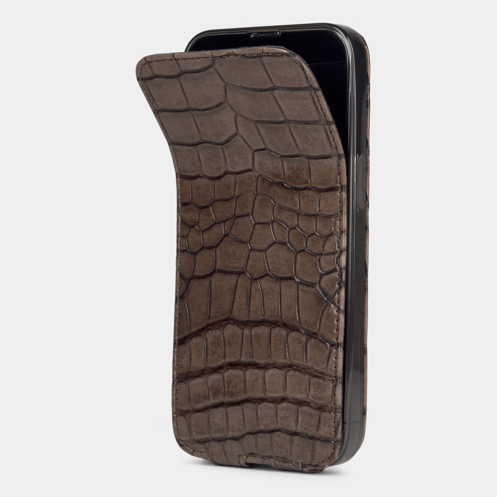 Alligator Flip Case iPhone 13 Pro Vintage | Marcel Robert - 1