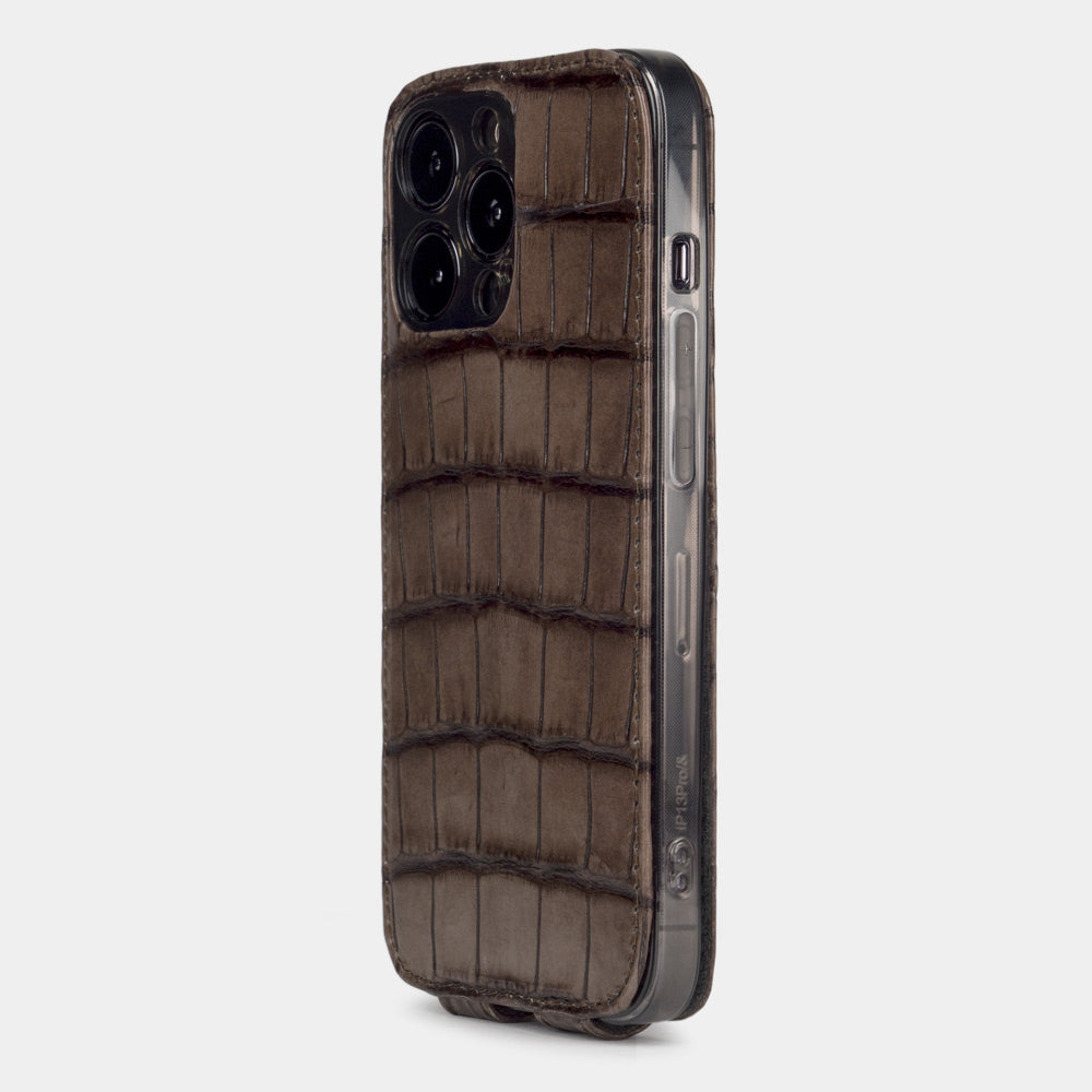 Alligator Flip Case iPhone 13 Pro Vintage | Marcel Robert - 4