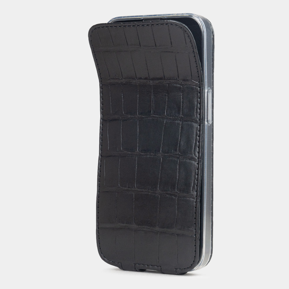 Alligator case iPhone 16e black