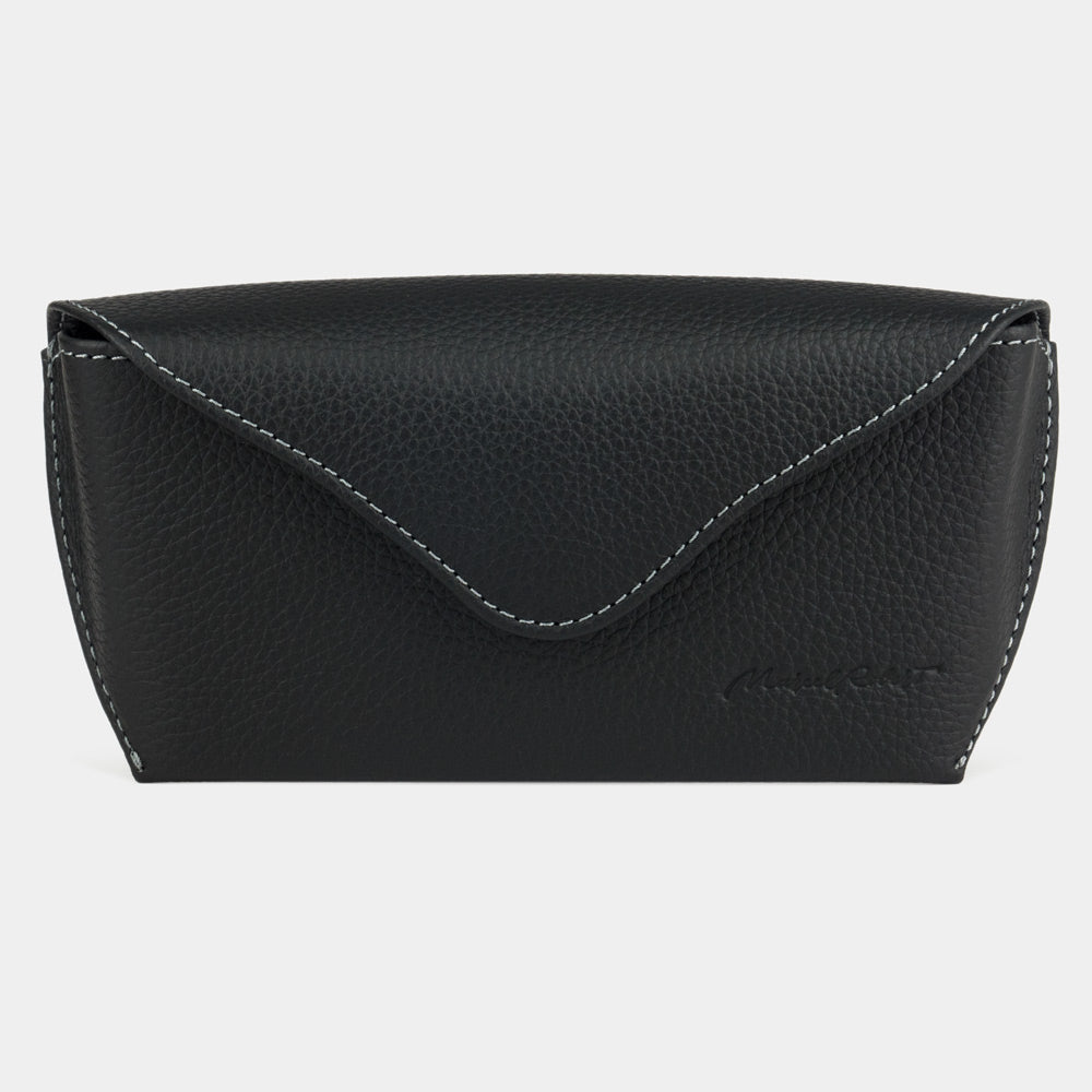 Soft Leather Sunglasses Case Riviera Black | Marcel Robert - 0