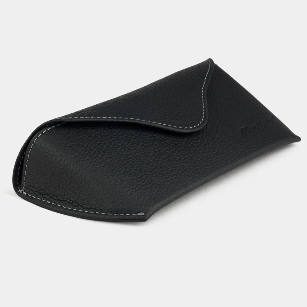 Soft Leather Sunglasses Case Riviera Black | Marcel Robert - 3