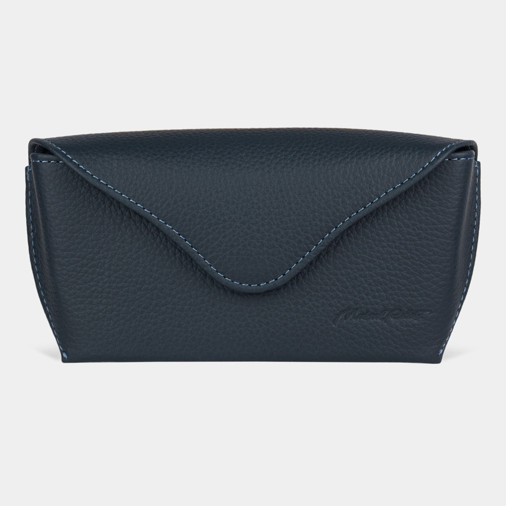 Soft Leather Sunglasses Case Riviera Blue | Marcel Robert - 0