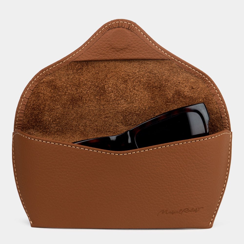 Leather Sunglasses Case "Riviera" Gold | Marcel Robert - 2
