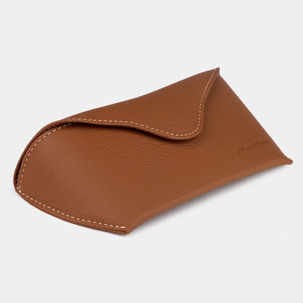 Leather Sunglasses Case "Riviera" Gold | Marcel Robert - 1