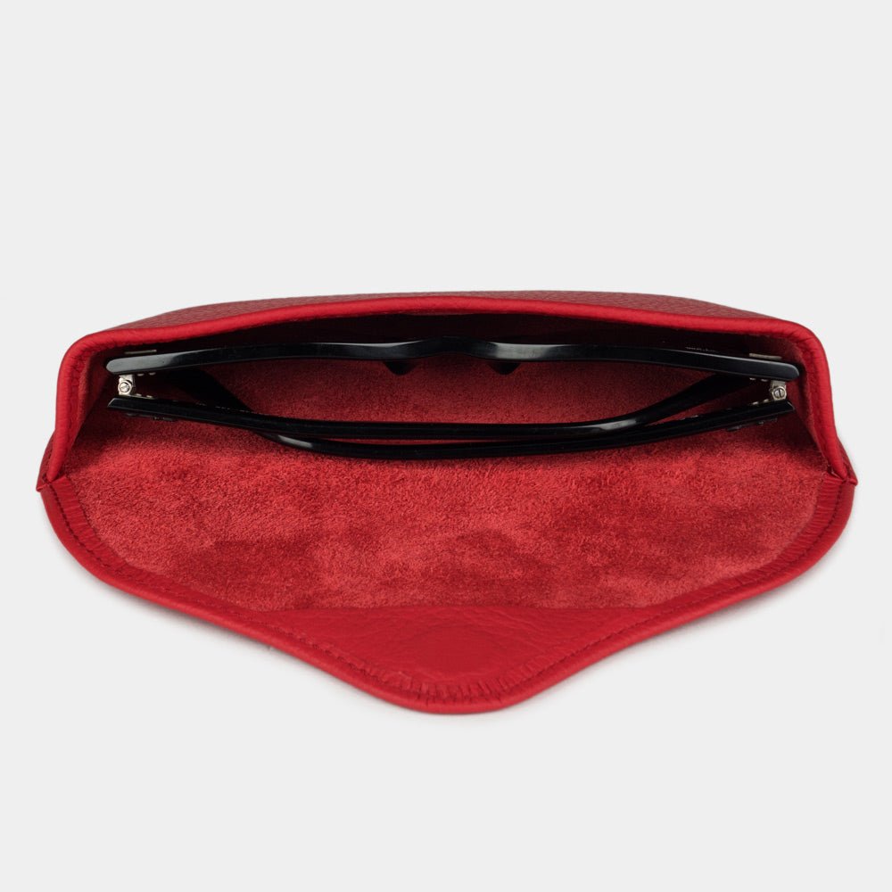 Leather Sunglasses Case "Riviera" in Red | Marcel Robert - 5