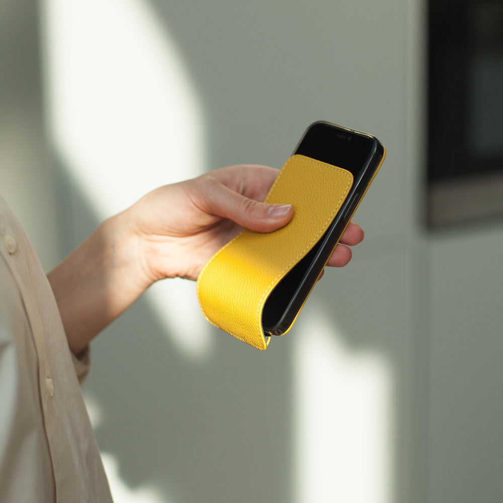 Premium Leather Case iPhone 12 mini Yellow | Marcel Robert - 7