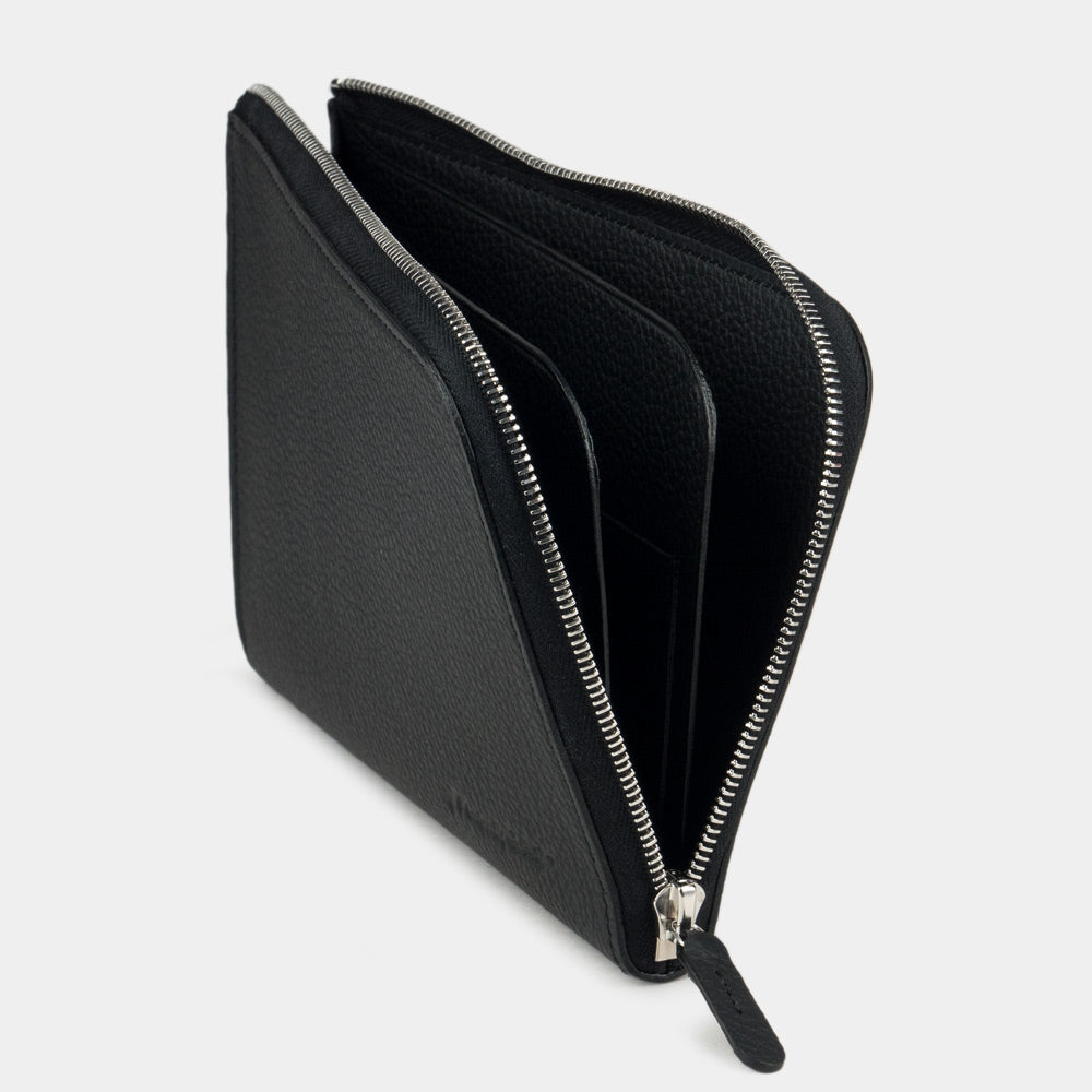 Minimalistic Leather Wallet Pon-Aven Black | Marcel Robert - 1