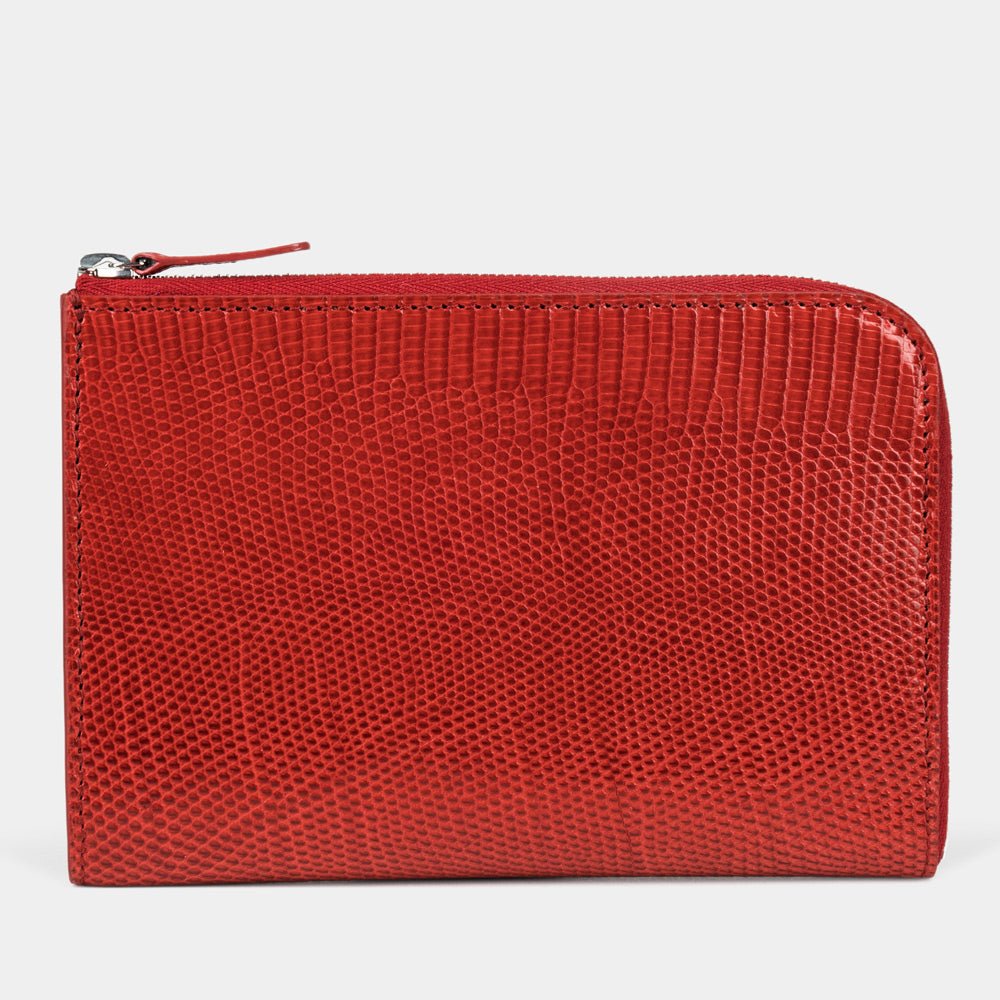 Luxury Red Lizard Leather Wallet Pont-Aven | Marcel Robert - 0