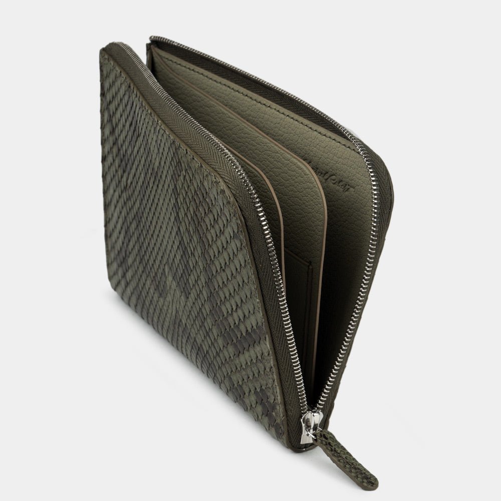 French Design Wallet Pont-Aven Python Green | Marcel Robert - 1